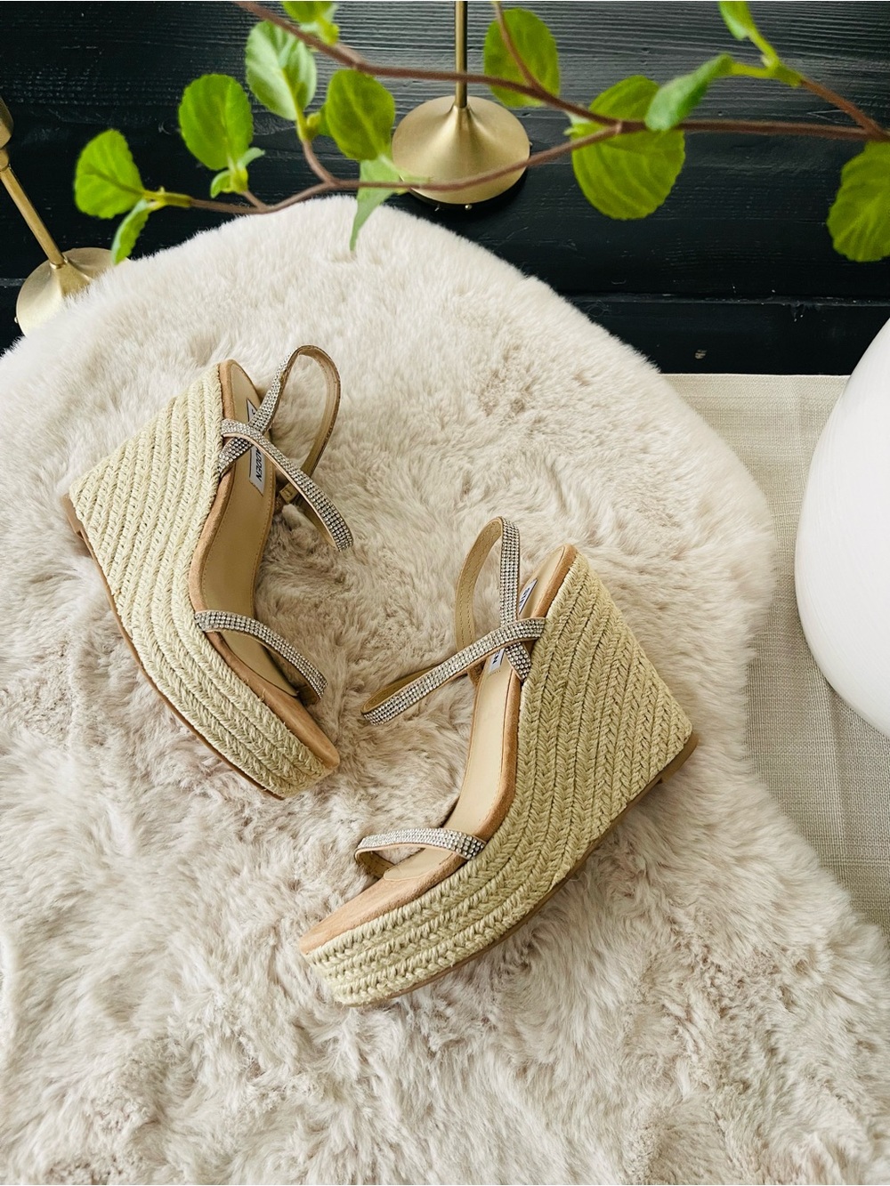 Steve madden skylight sparkle wedge heels sz 7.5 womens NEW